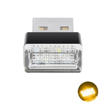 1x USB Mini Interior LED Colorful Atmosphere Lights Night Lamp Car Accessories