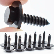 10pc 5mm License Plate Screw Screws Slotted Hex Head Self Drilling Tapping