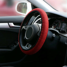 Summer Elastic Car Steering Wheel Cover Anti-slip Protector 38cm Black/Red/Gray