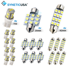 20x Combo LED Car Interior Inside Light Dome Map Door License Plate Lights White