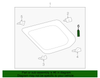 Genuine Toyota Lift Gate Glass Spacer 62785-60030