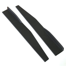 2x 74CM Car Side Skirt Splitter Addon Diffuser Wing Carbon Fiber Look Drill USA
