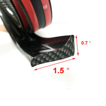 Universal Carbon Fiber Spoiler Wing Rear Sunroof Window Tail Lip Trim Sticker