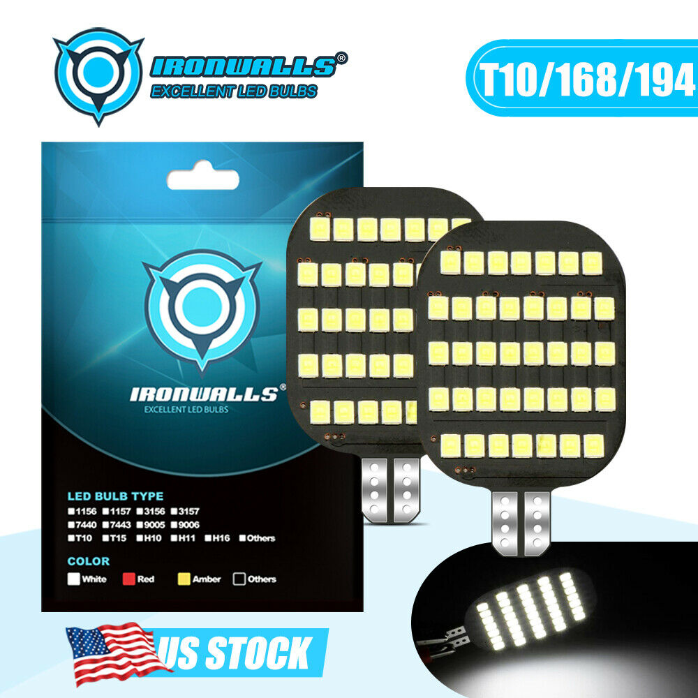 LED Trunk Cargo Light Bulbs 168 T10 for Toyota Camry Corolla 1986-2020 White 2x