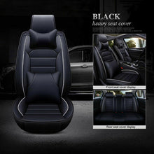 3D PU Leather Car SUV Seat Cover 5-Seats Front+Rear Cushion Black Universal Fit