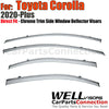 WellVisors Window Visor For 2020+ Toyota Corolla Deflector Guard Black Trim