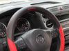 Black and Red Comfort Grip Sporty Slip-On Steering Wheel Cover Good Fit