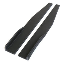 2x 74CM Car Side Skirt Splitter Addon Diffuser Wing Carbon Fiber Look Drill USA