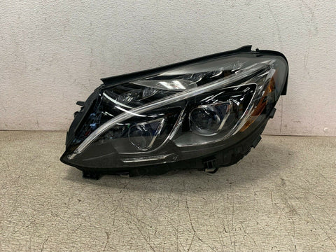 15-17 Mercedes Benz C300 C350 Dynamic LED Headlight Left Driver Complete OEM