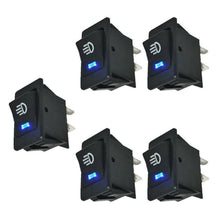 5x Car Auto Fog Light Rocker Toggle Switch Blue LED Dashboard Sales Kit Useful
