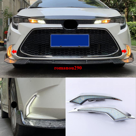 2X For Toyota Corolla 2020-2021 L/LE/XLE LED DRL Running Light/Turn Signal Light