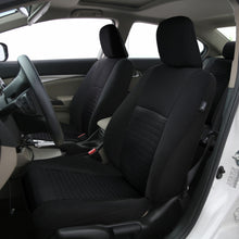 Full Interior Set Black Seat Covers Auto Car w/ Black All Weather Floor Mats