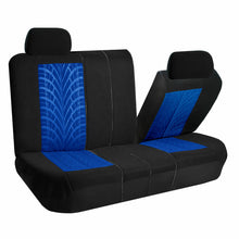 Car Seat Covers For Sedan SUV Truck Set Zipper Split Bench Blue Black