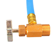 R-134 R134A AC Refrigerant Recharge Hose Can Tap + Gauge w/ Brass Fitting Tool