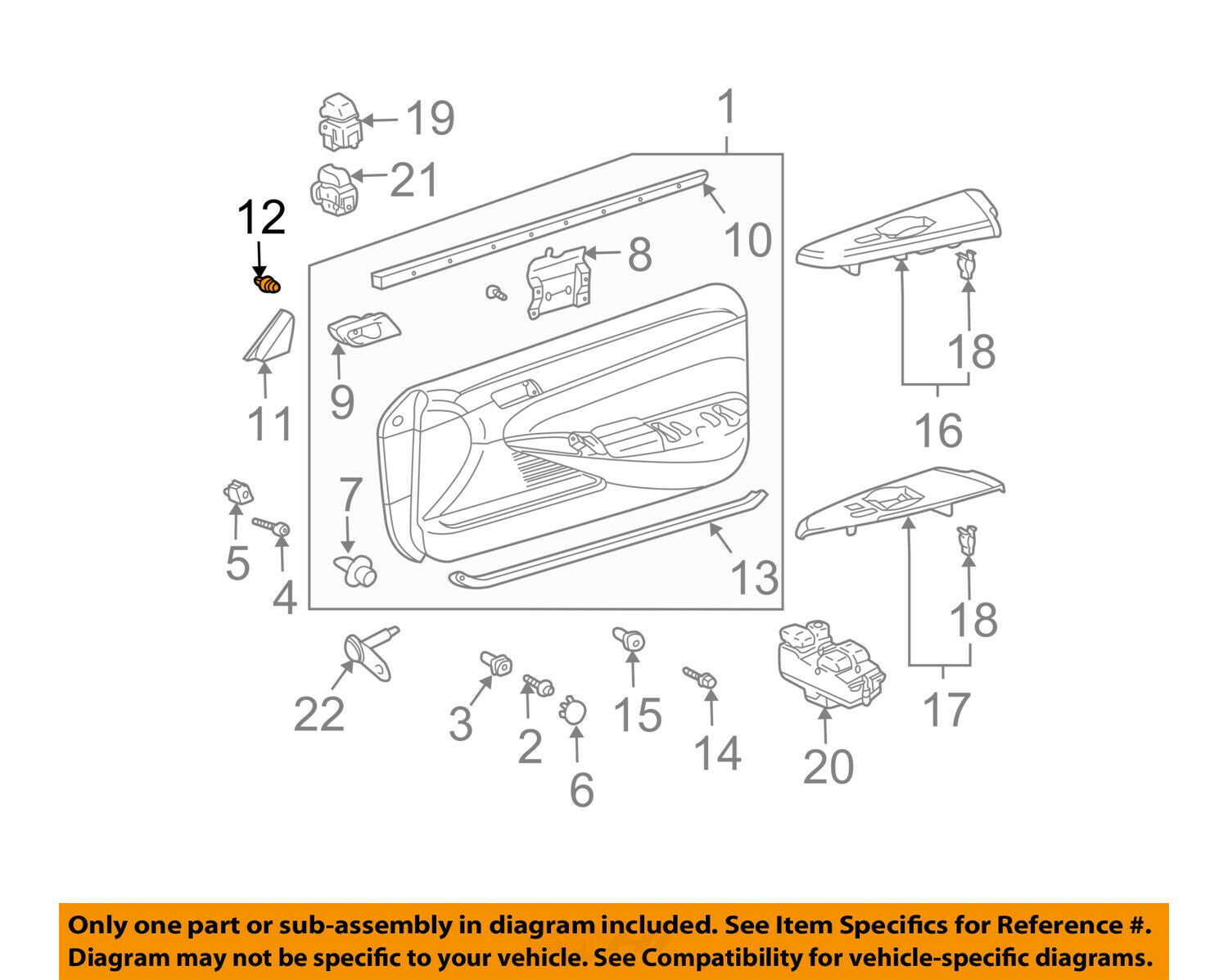 TOYOTA OEM Front Door-Corner Cover Retainer 90467A0019