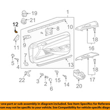 TOYOTA OEM Front Door-Corner Cover Retainer 90467A0019