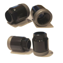 Set of 4 Black and Silver Tire Pressure Sensor Valve Stem TPMS Mounting Nuts
