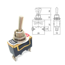 Heavy Duty ON/OFF Small SPST Toggle Switch Miniature & Waterproof Cover 15A