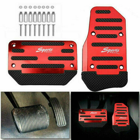 Red Universal Non-Slip Automatic Car Gas Brake Foot Pedal Pad Cover Accelerator