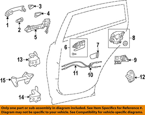 TOYOTA OEM 2018 Camry Lock -Rear Door-Lower Hinge Right 6877006050