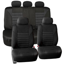 3 Row 8 Seaters Seat Covers For SUV Van 3D Mesh Solid Black Full Set