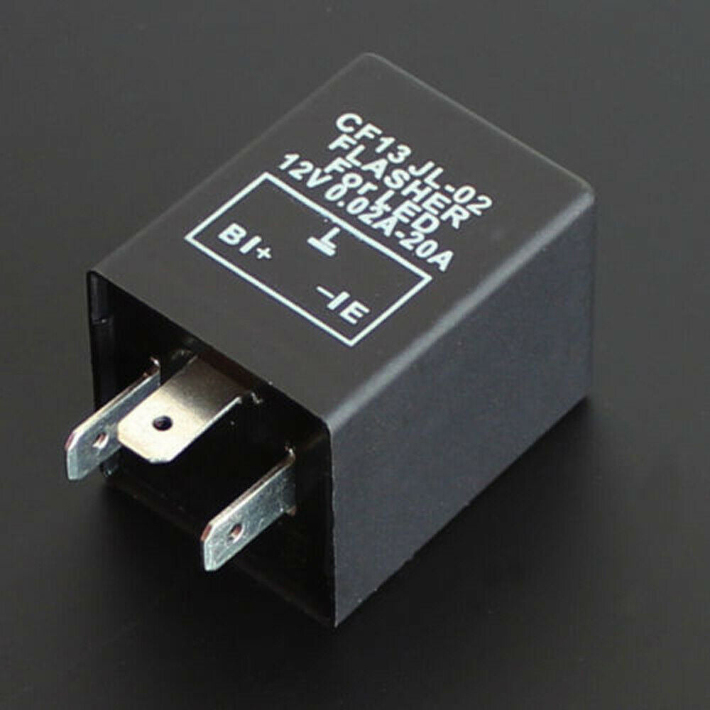 3 Pin 12V Car Flasher Relay Fix LED Light Turn Signal Hyper Flash CF13 JL-02 Top