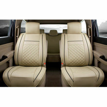 US 5-Seats PU Leather Car Seat Covers Front+Rear Cushion W/Pillows Protector Set