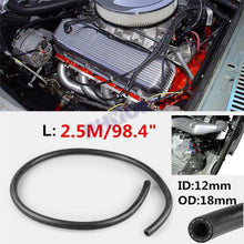 2.5M Fuel Hose Rubber Steel Car Engine Petrol Gas Oil Line Pipe 12mm ID 18mm OD