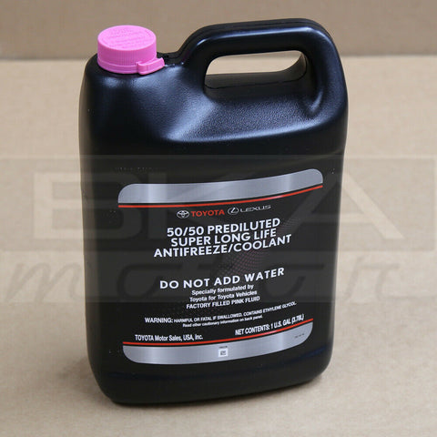 1 Gallon Toyota-Lexus-Scion Super Long Life Pink Antifreeze Coolant - OEM NEW!