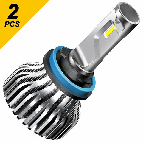 Pair AUXITO 2-Side H11 LED Headlight Kit 80W 9000LM Low Beam Bulb 6500K White B1