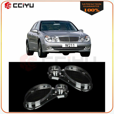 2X Headlight Lens Cover Headlamp Fit For 2002-2008 Benz W211 E240 E200 E350 E280