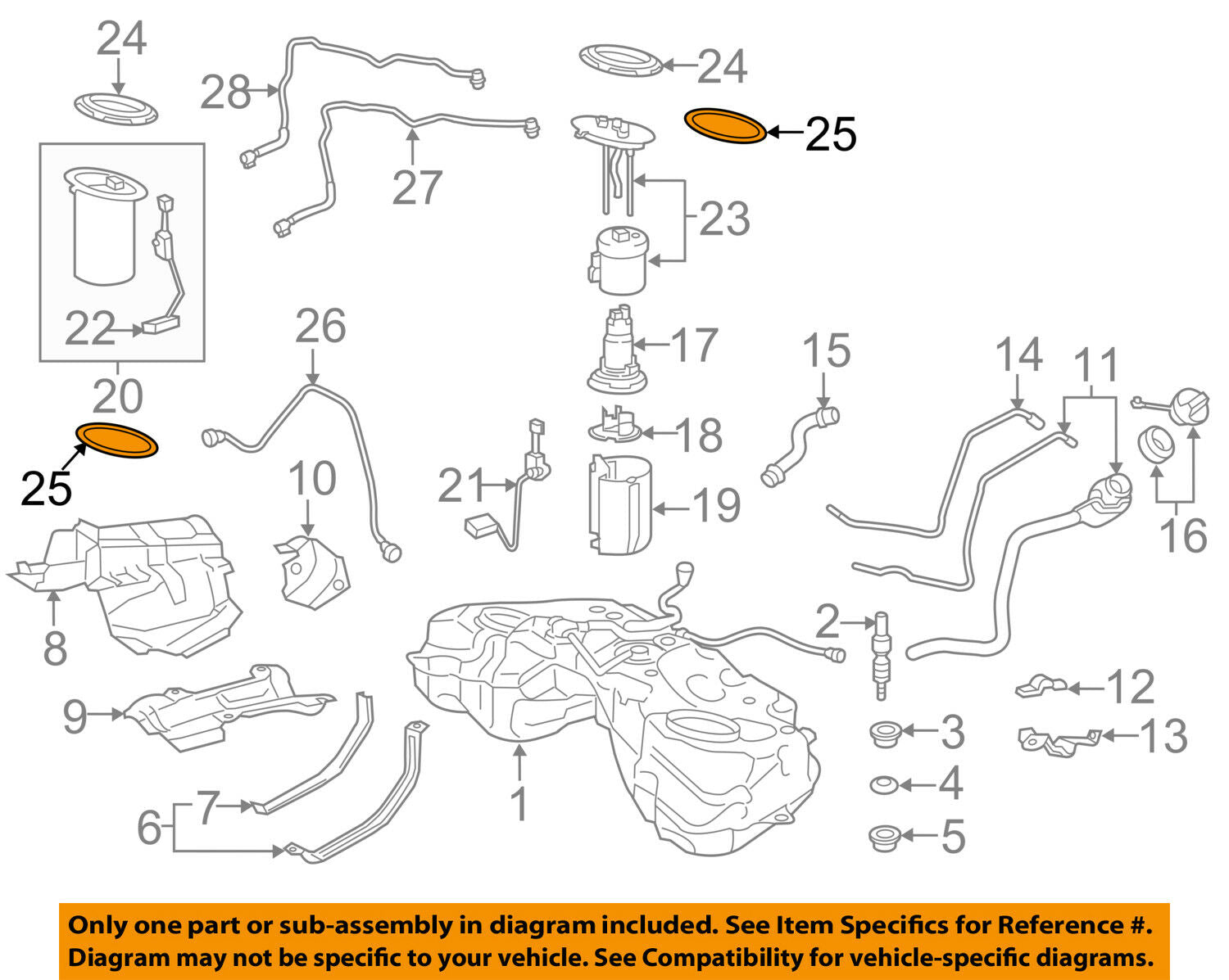 TOYOTA OEM FUEL SYSTEM-Retainer ring seal 7716906060