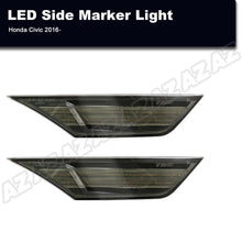 2X Switchback LED Side Marker Light Parking Lamp For Honda Civic 2016-20 Smoked