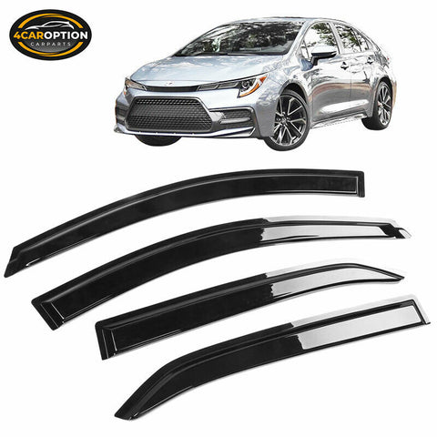 Fits 20 Toyota Corolla Sedan Slim Style Acrylic Window Visors 4Pc Set
