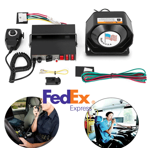 400W 8 Sound Car Warning Alarm Siren Horn Loud Speaker Microphone System US SHIP