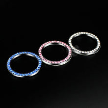 1pcs Car Engine Start Stop Ring Push Button Knob Key Switch Ring Crystal Decor T