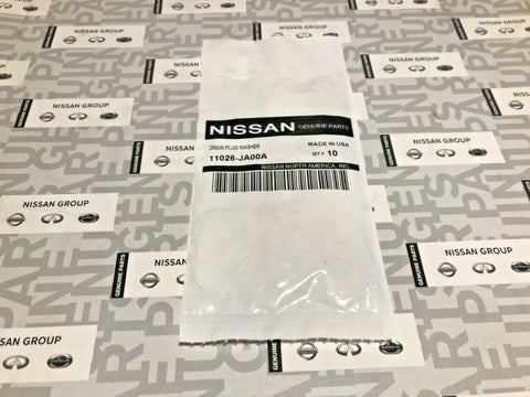 NEW OEM NISSAN INFINITI Drain Plug Copper Crush Washer Set of 10 11026JA00A