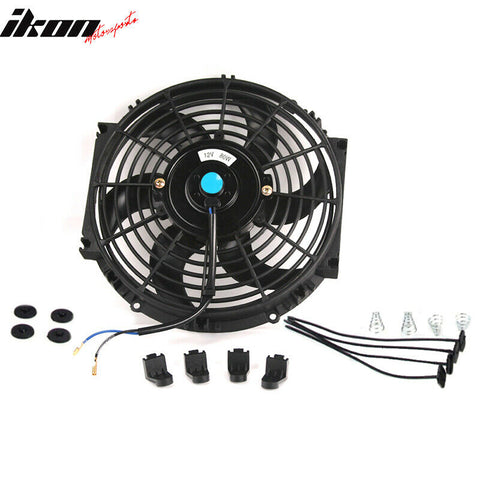 Universal 10 in Pull Push Electric Radiator Engine Cooling Fan W/ Mount Kit