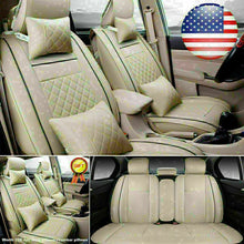 100% PU Leather Luxury Car Seat Covers Set Protector Universal 5-Seats Cushions