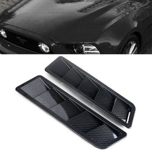 2x Carbon Fiber Look Universal Car Bonnet Hood Vent Cover Louver Air Flow Intake