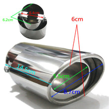 1x Chrome Straight Car Exhaust Pipe Tail Muffler Tip Tail Throat Car Accessories