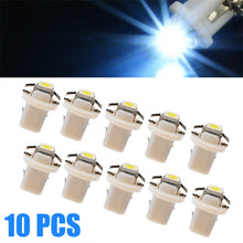 10pcs T5 B8.5D White Car Gauge LED Dashboard Instrument Cluster Gauge Light Bulb