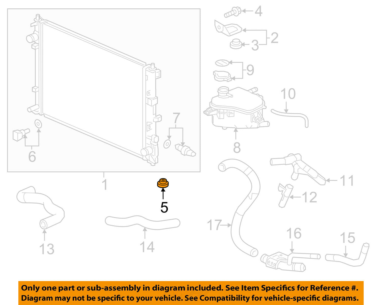 HONDA OEM 16-17 Civic 1.5L-L4-Radiator Assembly Lower Insulator 74172TBAA00