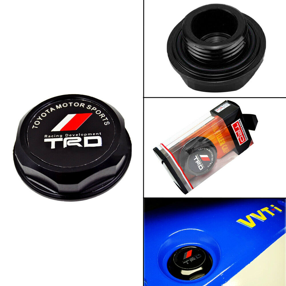 TRD Racing Black Engine Oil Filler Cap Oil Tank Cover Aluminium For TOYOTA