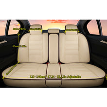 Deluxe PU leather Car SUV Seat Cover Full Set Front+Rear Cushion 5-Seats +Pillow