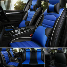 5-Sit Car Seat Cover Cushions w/Pillow Full Set Front + Rear Surround Protectors