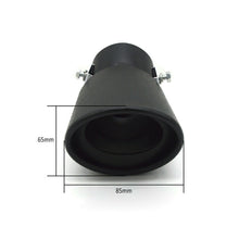 1Pcs 62mm Titanium Bend Muffler Tail Throat Black Universal For Car Exhaus Pipe