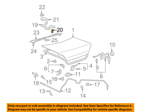 TOYOTA OEM 99-03 Solara Trunk Lid-Hinge Bolt 90105A0001