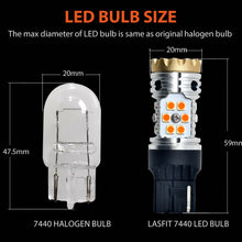 2x LASFIT 7440 NO Hyper Flash LED Rear Turn Signal Light for Nissan Toyota Honda