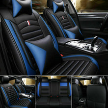 Deluxe PU leather Car SUV Seat Cover Full Set Front+Rear Cushion 5-Seats +Pillow